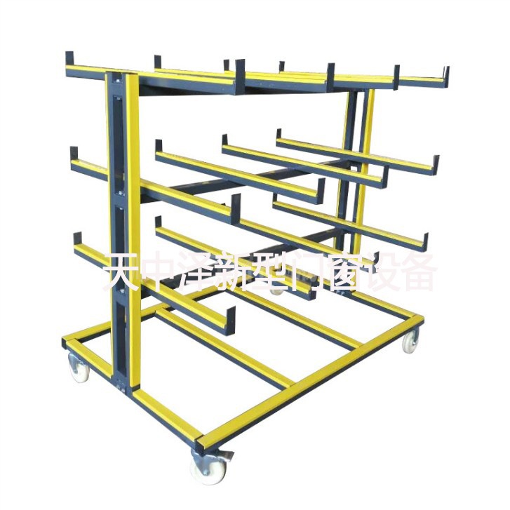 厂供出口品质铝型材专用材料推车 铝合金管材车间材料专用周转车