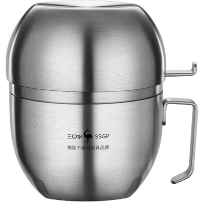 316不锈钢快餐杯防烫饭缸