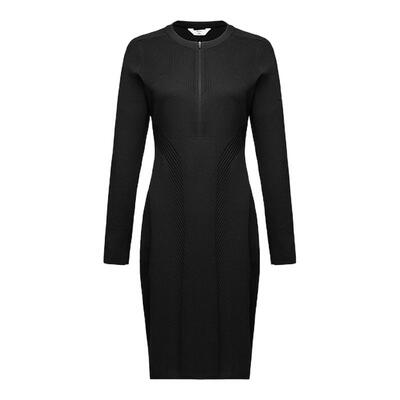 ECCO x NRL联名 新款简约休闲百搭修身黑色连衣裙女士EN261D004