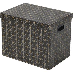 牛皮纸质收纳箱零食装书文件档案箱带盖储物整理折叠纸箱家用盒子