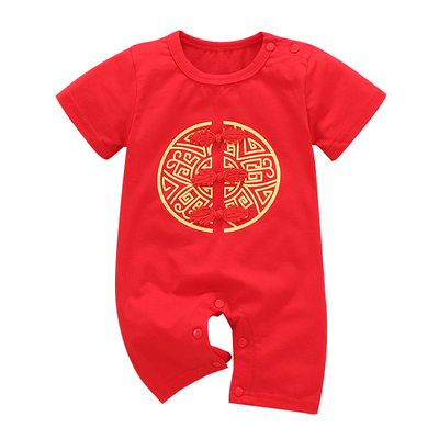 唐装百日宴夏季薄款春秋满月服