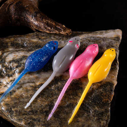 RIKAON野犬JERKY JERRY杰利鼠路亚软饵鼠形浮水假饵4.5寸鲈鱼钓饵