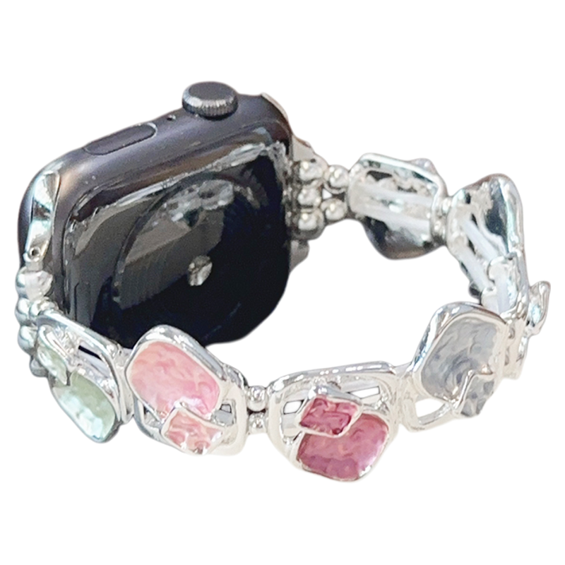 双星金属弹力一体适用iwatch表带