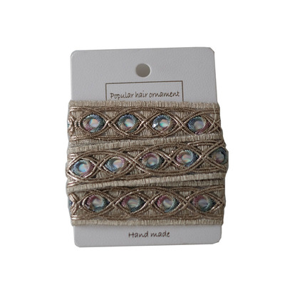 亮片布条cottontime重工金线