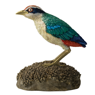 铜师傅 铜摆件《铜师傅百鸟集》之仙八色鸫 家居饰品 桌面摆件