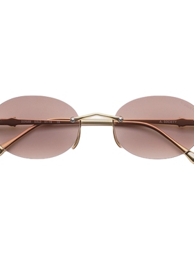 A.SOCIETY Silver&Gold系列925银无框椭圆形复古风墨镜 DORIAN