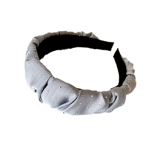 韩版满钻褶皱高颅顶发箍女2025新款气质复古发卡压发宽版头箍发饰