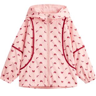 2026春秋新款女童休闲外套短中大儿童装小学生洋气风衣韩版时髦