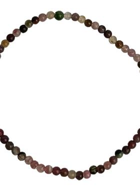 彩色绿松石碧玺串珠手链女款2025新款春夏叠戴手串高级感闺蜜手饰