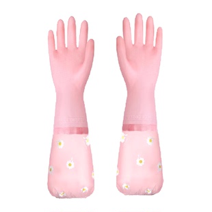 洗碗手套加绒加长家务清洁厨房耐用秋冬天加厚防水洗衣服洗碗刷锅