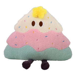 可爱蛋糕树抱枕家居沙发靠枕汽车办公室靠垫少女心圣诞树靠背玩偶