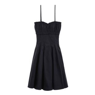 Cjxnh高级黑白开叉连衣裙超A rose同款 暗黑收腰百搭显瘦吊带裙