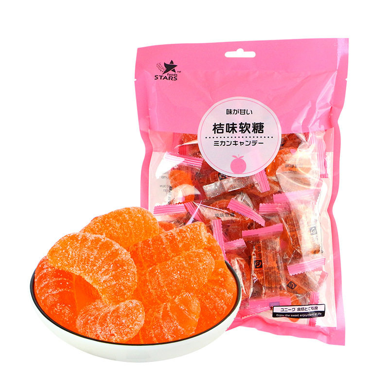 老式桔子味儿童80后怀旧水果软糖