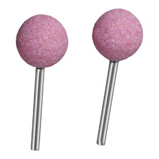 砂轮磨头球形红刚玉磨头火石仔磨具电磨配件打磨头砂光风电小磨头