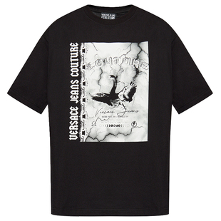 Versace/范思哲VJ 奢潮印花男士时尚短袖圆领T恤 77GAHT07 CJ00T