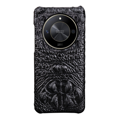 荣耀x50鳄鱼大头骨纹荣耀x50pro半包手机壳商务至臻3D鳄鱼真皮荣耀x50GT高端月梵希荣耀x50Max真皮防摔