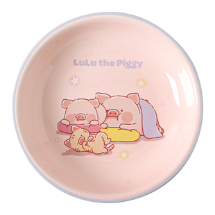 川岛屋&LuLu猪联名 陶瓷盘子菜盘家用2026新款碗可爱餐具儿童餐盘