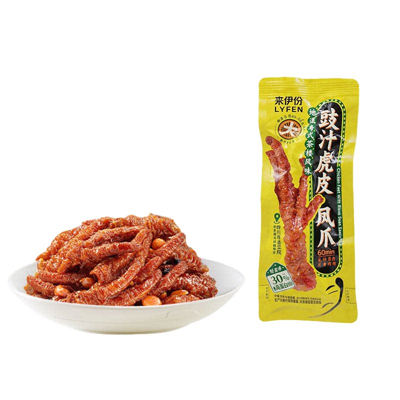 来伊份豉汁虎皮凤爪500g粤式卤味