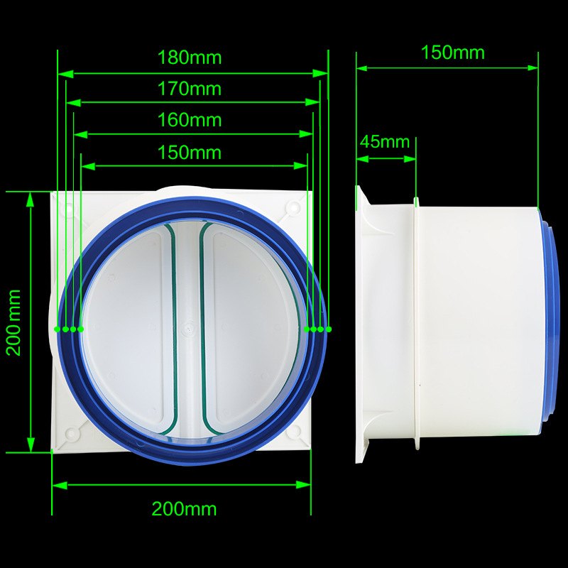 恩光烟道止逆阀油烟机逆止阀烟道止回阀 防烟宝防串味防回流