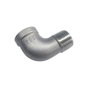 304不锈钢内外丝弯头水管90度异径6分转接头45度直角螺纹配件牙