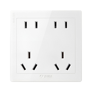 公牛十孔插座86型暗装面板家用错位六孔厨房专用10孔墙壁电源G07