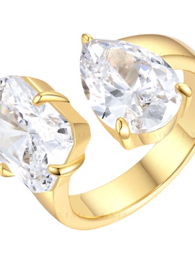 GXIAOXIAO小众欧美水滴形戒指