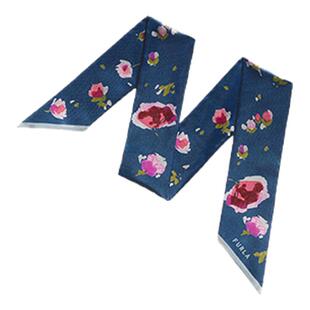 【情人节礼物】FURLA芙拉METROPOLIS女士桑蚕丝束发带长条丝巾