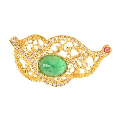 亲宝水晶宝石级祖母绿吊坠