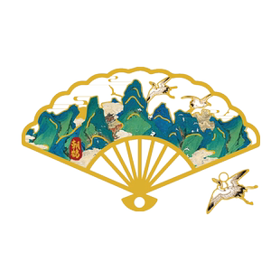 千里江山书签古典中国风金属黄铜书签刻字定制高档精致小学生奖励开学礼物送全班老师故宫文创纪念品古风礼品