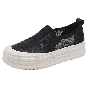 红蜻蜓女鞋2026新款夏天单层一脚蹬镂空网眼薄款透气不闷脚网面鞋