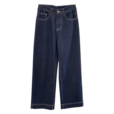 四面弹直筒牛仔裤加厚长裤秋季