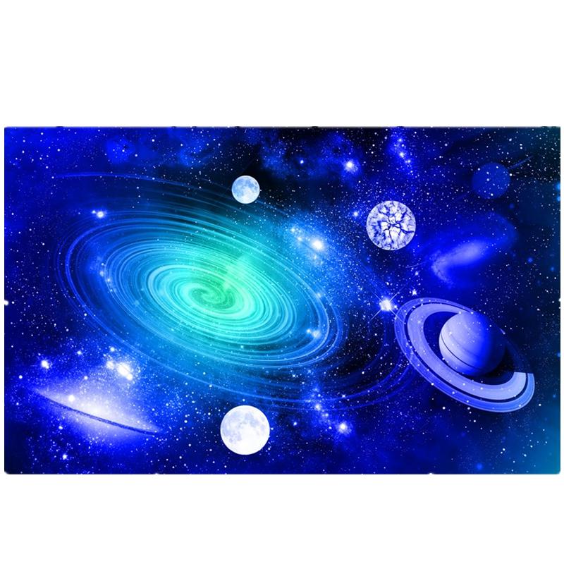 梦幻星空银河系客厅茶几沙发百搭卧室满铺瑜伽练习防滑地毯可定制