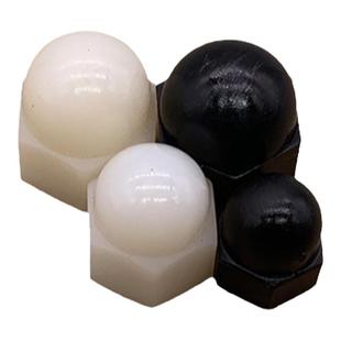 DIN1587尼龙塑胶塑料盖型六角盖母螺丝帽遮丑圆头螺帽盖帽M3-12