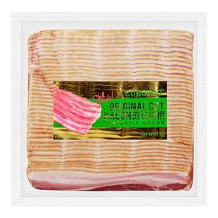 EUROFOO原切培根1KG烟熏风味生制培根切片三明治汉堡早餐火锅商用