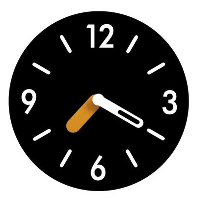 汉仪墨迹简约时钟挂墙石英钟挂表