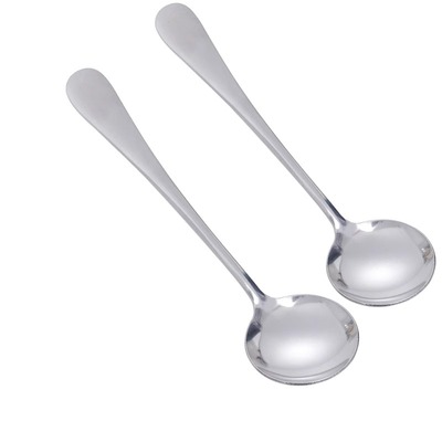 【10支】不锈钢勺子家用长柄吃饭高档精致西餐食品级喝汤调羹汤匙