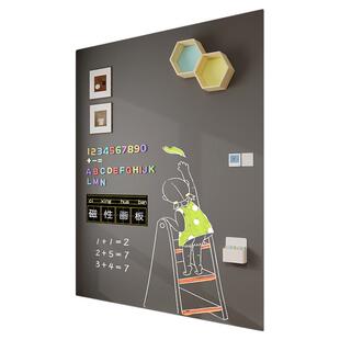 家用双层黑板墙贴磁性白板儿童房家用涂鸦板无尘墙壁白色宝宝画板照片墙装饰磁吸力家庭教学珐琅板平台板定制