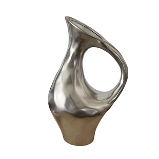 SilentWind寂风法式银色高级感提壶花瓶家居客厅插鲜花仿真花摆件