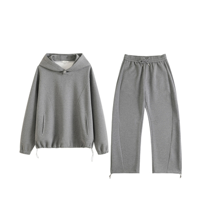 冬季新款老钱风超阔版运动套装