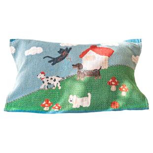 欢乐屋枕巾2024新款纯棉一对装枕头巾高档100全棉防头油儿童纱布