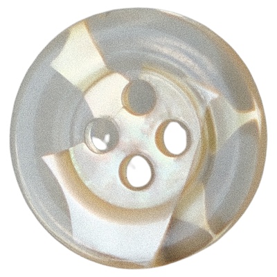 奶油色贝壳碎片镶嵌透明纽扣