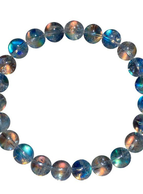 天然冰种马岛月光石单圈手链手串