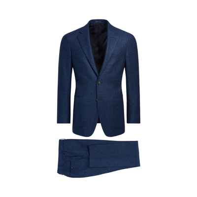 奥莱SUITSUPPLY蓝色休闲商务西装套装