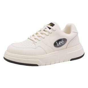 Lee鞋子男鞋2025春秋新款真皮小白鞋男款高级感厚底男士休闲板鞋
