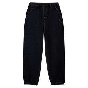 【加厚】eland kids衣恋童装男童裤子25年冬新品刺绣束脚裤牛仔裤