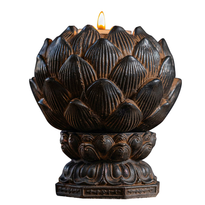 掬涵禅意复古仿石宝莲家用香薰炉