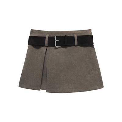 LEAPDREAM半身裙腰带侧开叉裙裤