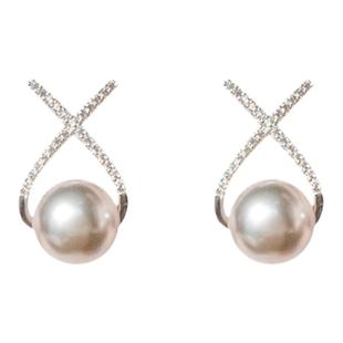 《海的蓝》法式小巧真多麻色珍珠耳环女小众设计高级耳饰耳钉耳坠