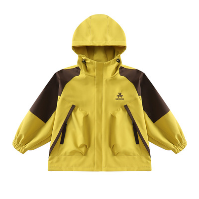 男童夹棉外套2025新款儿童冲锋衣