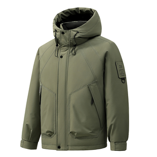 鸭鸭羽绒服男女同款2025年秋冬新款休闲户外短款连帽加厚保暖外套